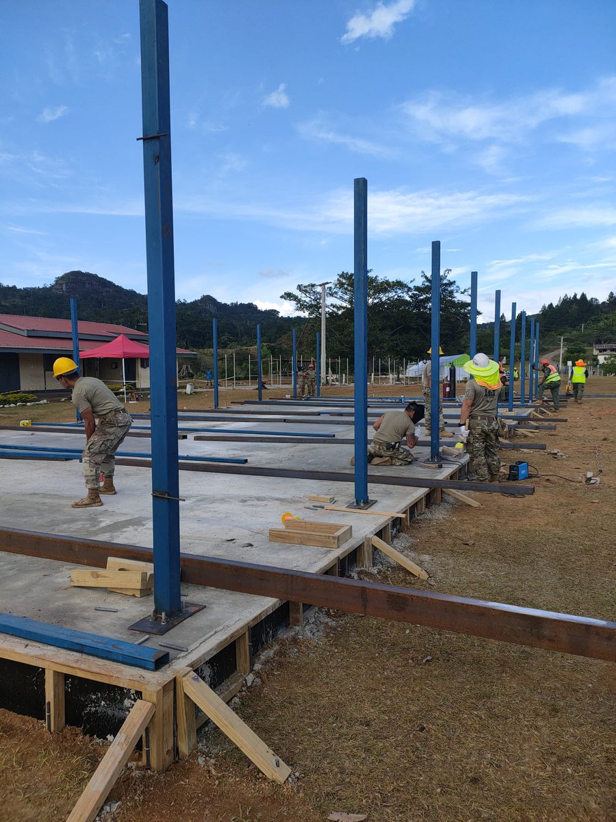 8EngrBde's tweet image. In partnership with the @Rfmf_Media engineers and 797th Engrs (US Army Res), a 2 week community construction project at Nausori Highland village school, Fiji, completed a steel pavilion and covered school entrance walkway. #global #innovative #worldclass