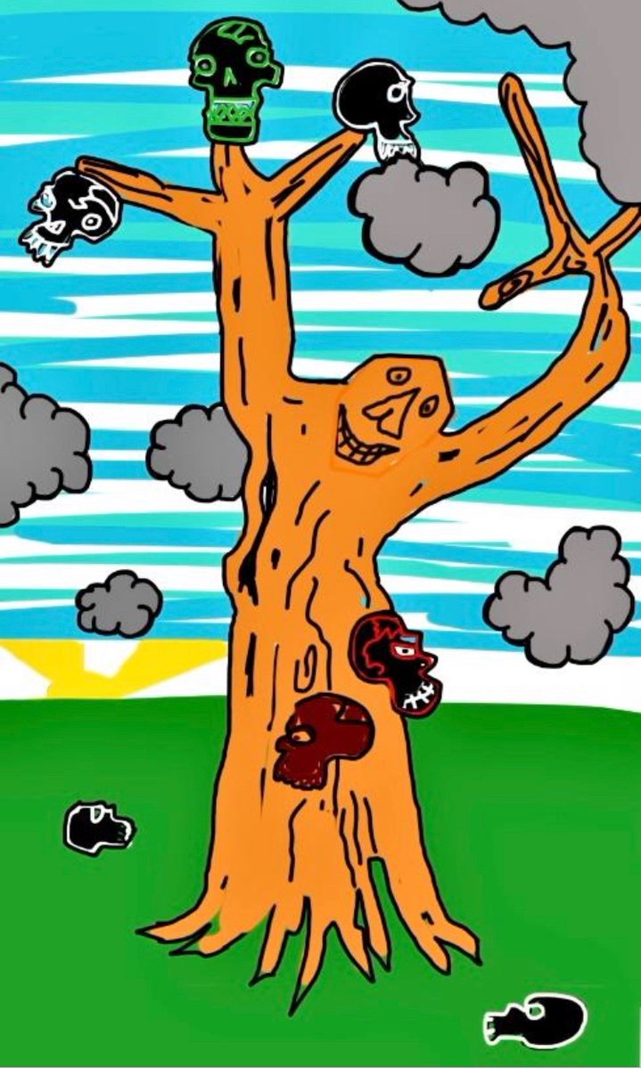 AlexWade__'s tweet photo. In my #Skull #NFT collection we have ‘Tree of Skulls’ 

Original NFT designed using my iPhone 📲 ✍️ https://t.co/iooi2CmkGB