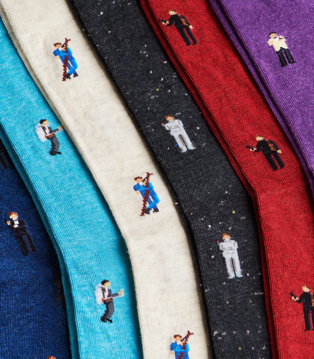 LDNSockExchange's tweet photo. Introducing the all-new 007 Anniversary Giftbox: a limited-edition set of 6 socks by @LDNSockExchange  and @007 – presented in a box with some hidden features worthy of Q Branch itself.  

Available now from https://t.co/fGJHBBloMD and https://t.co/bAv4Scj6bc 🧦✨ https://t.co/d2zkIo9e8X
