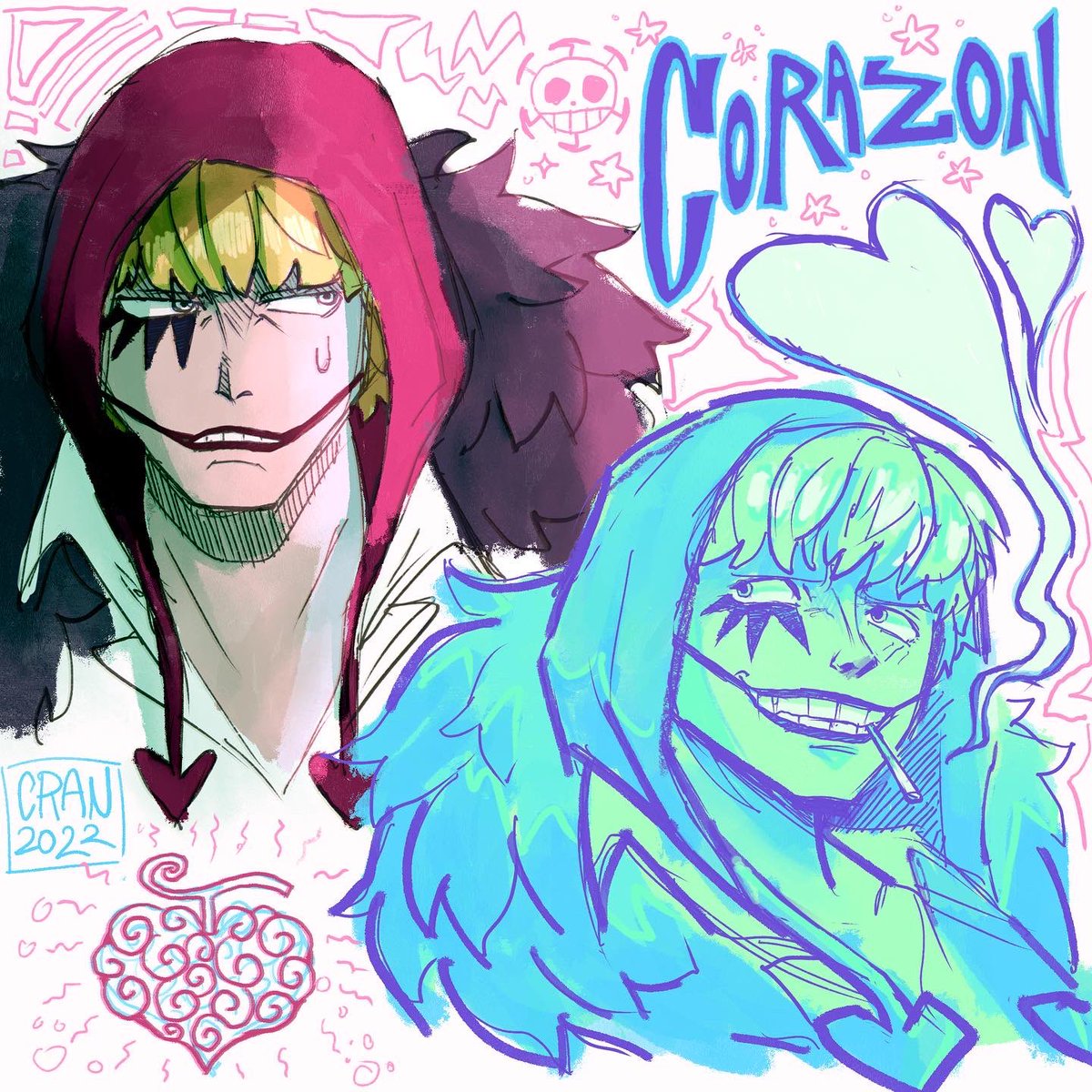 good morning I drew this clown last night #onepiece 