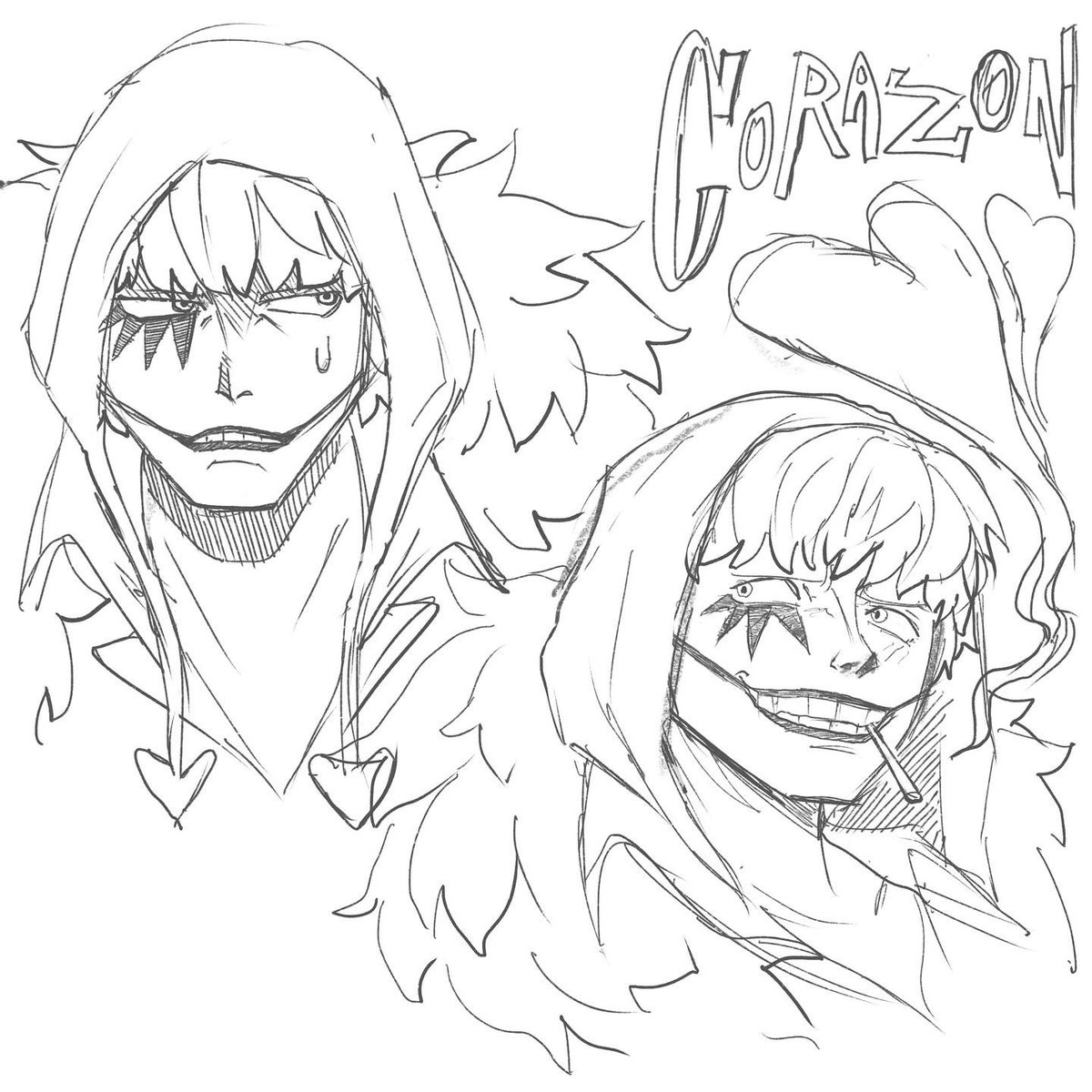 good morning I drew this clown last night #onepiece 