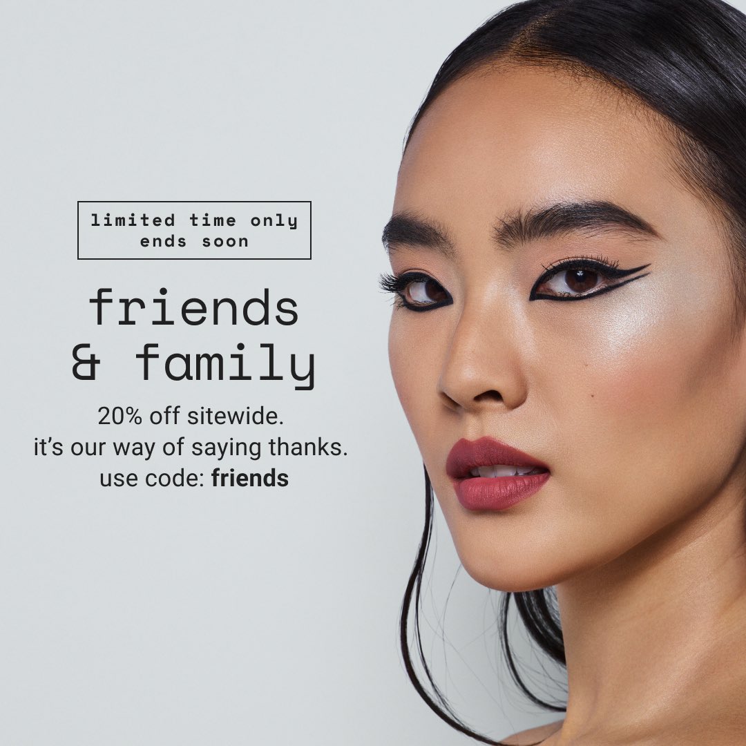 rembeauty's tweet photo. #remflightcrew, it’s time to celebrate you! for the next 48 hours only, take 20% off sitewide using the code “friends” – it’s our way of saying thanks ♡ which products are landing in your cart first? https://t.co/9NO3mOJyuE