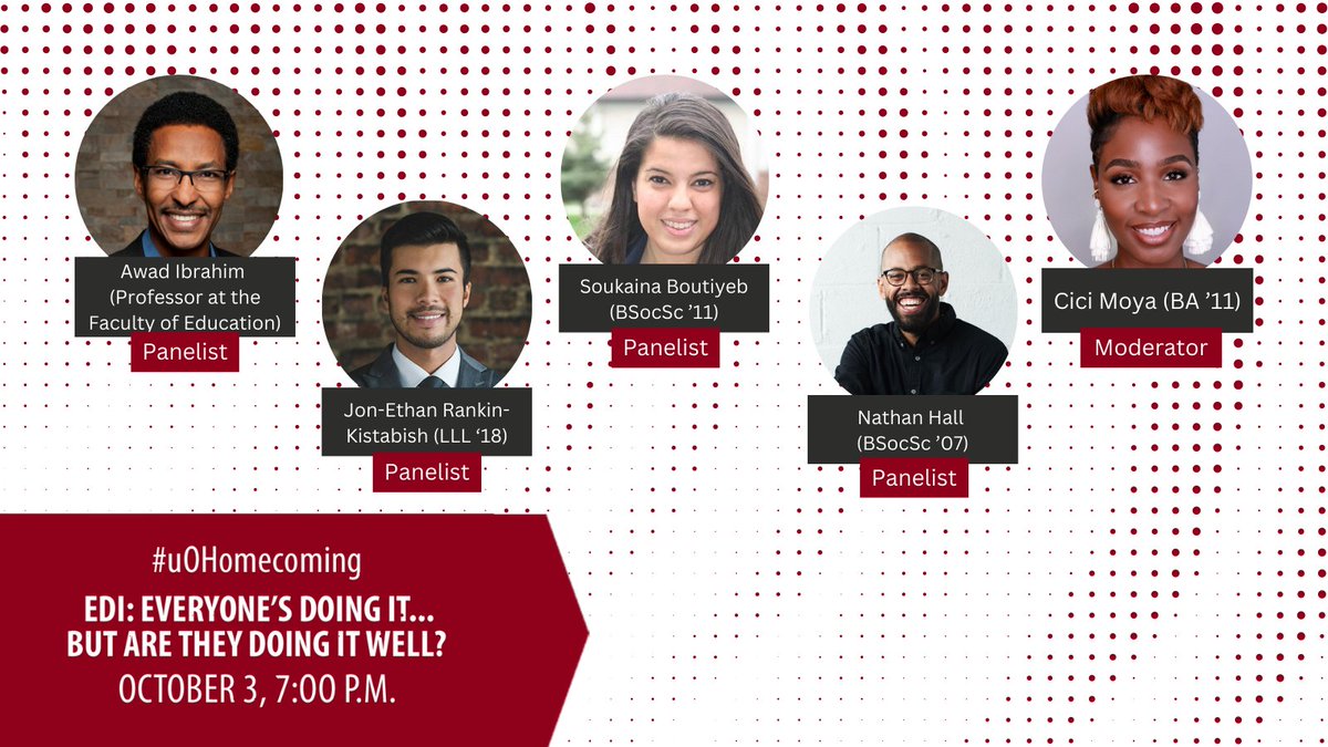 uOttawa Education (@uottawaedu) on Twitter photo Join the Equity, diversity and inclusion for 'Everyoneās Doing It ⦠But Are They Doing It 'Well'?' A dialogue on thinking of EDI as more than a box-ticking exercise with our professor <a href="/awadibrahim/">Awad Ibrahim</a>. Register for this hybrid event happening on October 3.
fal.cn/3siHb Join the Equity, diversity and inclusion for 'Everyoneās Doing It ⦠But Are They Doing It 'Well'?' A dialogue on thinking of EDI as more than a box-ticking exercise with our professor <a href="/awadibrahim/">Awad Ibrahim</a>. Register for this hybrid event happening on October 3.
fal.cn/3siHb