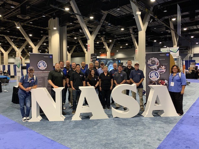 MediaFusion_LLC's tweet photo. The Media Fusion exhibits team made the journey to the #imts2022 Show in Chicago last week. More than 86k people attended the event and got a chance to see how MFI helps @NASA tell the story of #space.
@NASA_Langley 
@NASA_Marshall  
@NASAArtemis https://t.co/Z2ymFwkbQr