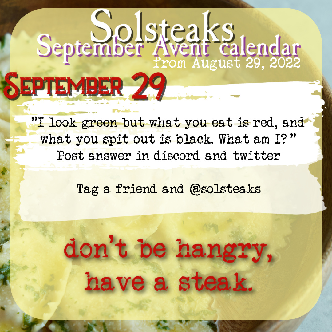 SolSteaks's tweet photo. GM!!
Last few days of our tasty advent calendar please join the #solsteaks discord and have a bite https://t.co/pBAl8N9sJ7
#solana #solnfts #nftcommunity #nftproject #solananft #steak https://t.co/xUTa6hgQ8h