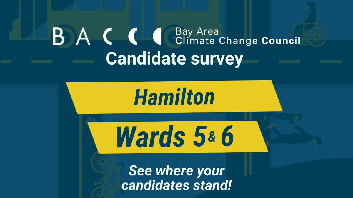 We asked #HamOnt election candidates for their views on environmentally-friendly transportation.

Read Ward 5 <a href="/KrystaBoyer/">Krysta Boyer</a> <a href="/BobHurstWard5/">Bob Hurst</a> <a href="/lyndalukasik/">Lynda Lukasik</a> Gordon Noble and Ward 6 Tom Jackson @PudduDonna <a href="/Slye4Hamilton/">Chris Slye</a> <a href="/stefanforward6/">Stefan Spolnik</a> responses to our survey: bayareaclimate.ca/municipal-cand…