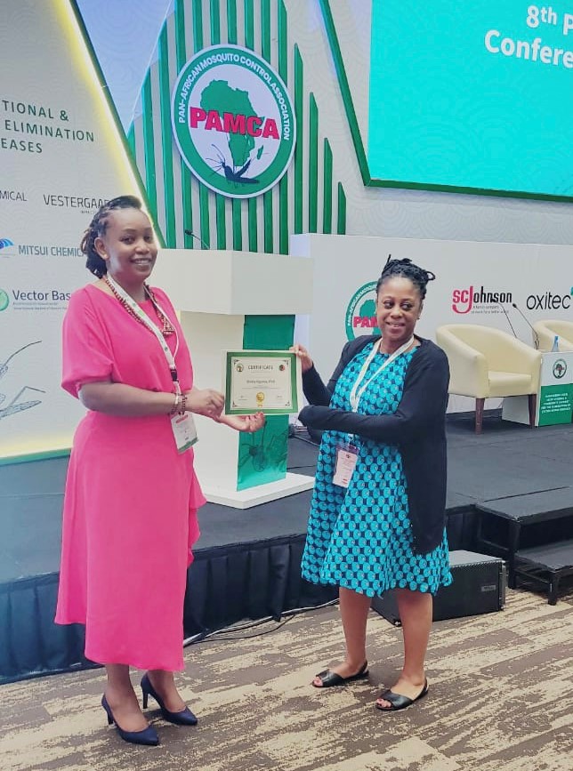 PMI Evolve Project (@pmi_evolve) on Twitter photo Yesterday at #PAMCA22 in #Rwanda, our Regional Technical Manager Sheila Ogama was recognized with a Women in Vector Control Excellence Award by <a href="/pamcafrica/">PAMCA, Africa</a> co-founder <a href="/EOrefuwa/">Emma Orefuwa</a> for her research & leadership. We agree that she's a superstar! ๐๐๐ฆ <a href="/PMIgov/">U.S. President's Malaria Initiative (PMI)</a> <a href="/Pamca_Wivc/">PAMCA - WiVC</a> <a href="/cmmbogo/">Charles Mbogo</a> Yesterday at #PAMCA22 in #Rwanda, our Regional Technical Manager Sheila Ogama was recognized with a Women in Vector Control Excellence Award by <a href="/pamcafrica/">PAMCA, Africa</a> co-founder <a href="/EOrefuwa/">Emma Orefuwa</a> for her research & leadership. We agree that she's a superstar! ๐๐๐ฆ <a href="/PMIgov/">U.S. President's Malaria Initiative (PMI)</a> <a href="/Pamca_Wivc/">PAMCA - WiVC</a> <a href="/cmmbogo/">Charles Mbogo</a>