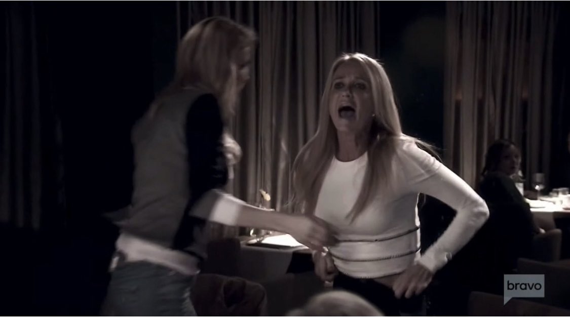 queensofbravo's tweet photo. Kathy: “I can’t imagine anybody could scare Lisa Rinna. I am constantly reminded of the situation with my sister Kim. She got physical.”

Justice for Kim #RHOBH https://t.co/Rnxx98fphQ
