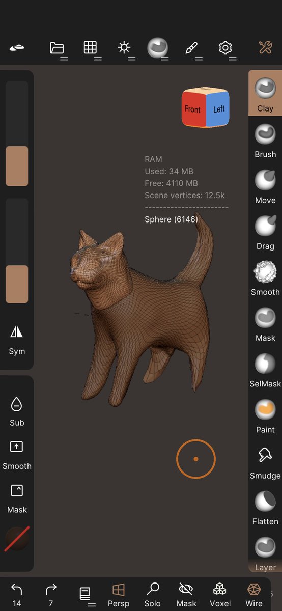 nyaco_lab's tweet photo. nomadsculptでのオブジェクトの追加がわかった！

メッシュが伸びるだけ？だから手足や尻尾も別パーツで分けた方がいいのかな…研究が必要ですね…

やっとobjファイルをblenderにもっていく事もできました_(┐「ε¦)_

#blender #blender初心者 #blenderart #Blender3d #b3d #3DCG #nomadsculpt https://t.co/LqYcEPkAiq