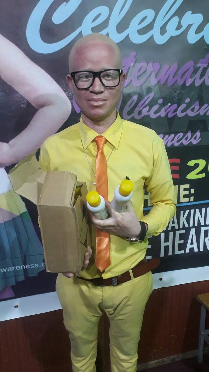 ZambiaAlbinism's tweet photo. We have started giving sunscreen to our members. If you have a child with albinism or a friend, let them know that we have sunscreen. For location check one our account. https://t.co/hpcjGXBDiU