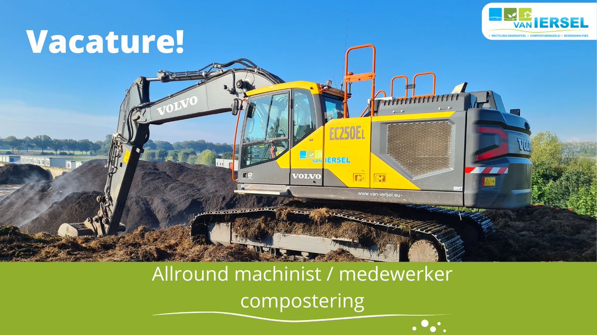 We zijn op zoek naar allround machinist / medewerker compostering voor onze locatie in #ravenstein. Ben jij, of ken je iemand, die geïnteresseerd is in deze #vacature, check dan onze website: bit.ly/3BX48Zy