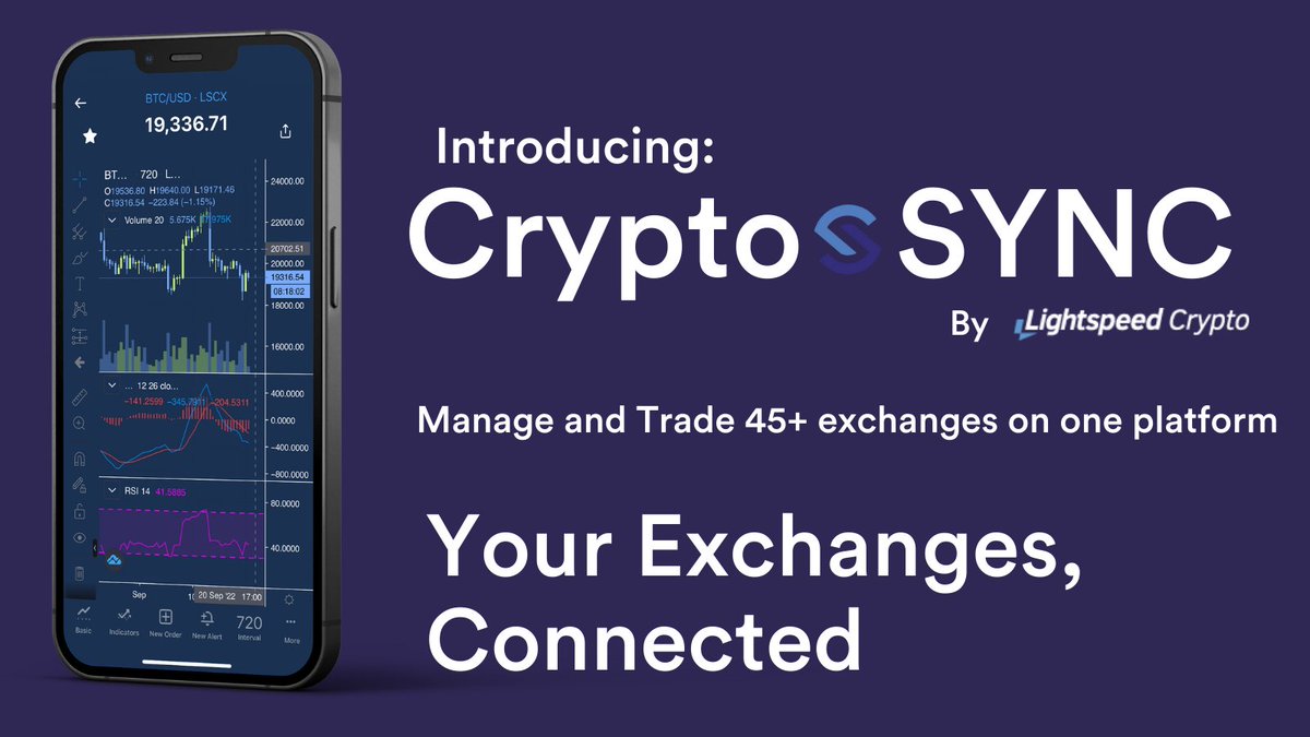 LightspdCrypto's tweet photo. CryptoSYNC makes managing all your crypto across multiple exchanges easy. 

Imagine your #Coinbase, #Kraken, #Binance, #FTX, &amp; more accessible with on a single platform. Never again will you have to toggle between exchanges to trade

Visit https://t.co/4lSG5rJ2Rp to learn more https://t.co/36RH7PNJp3