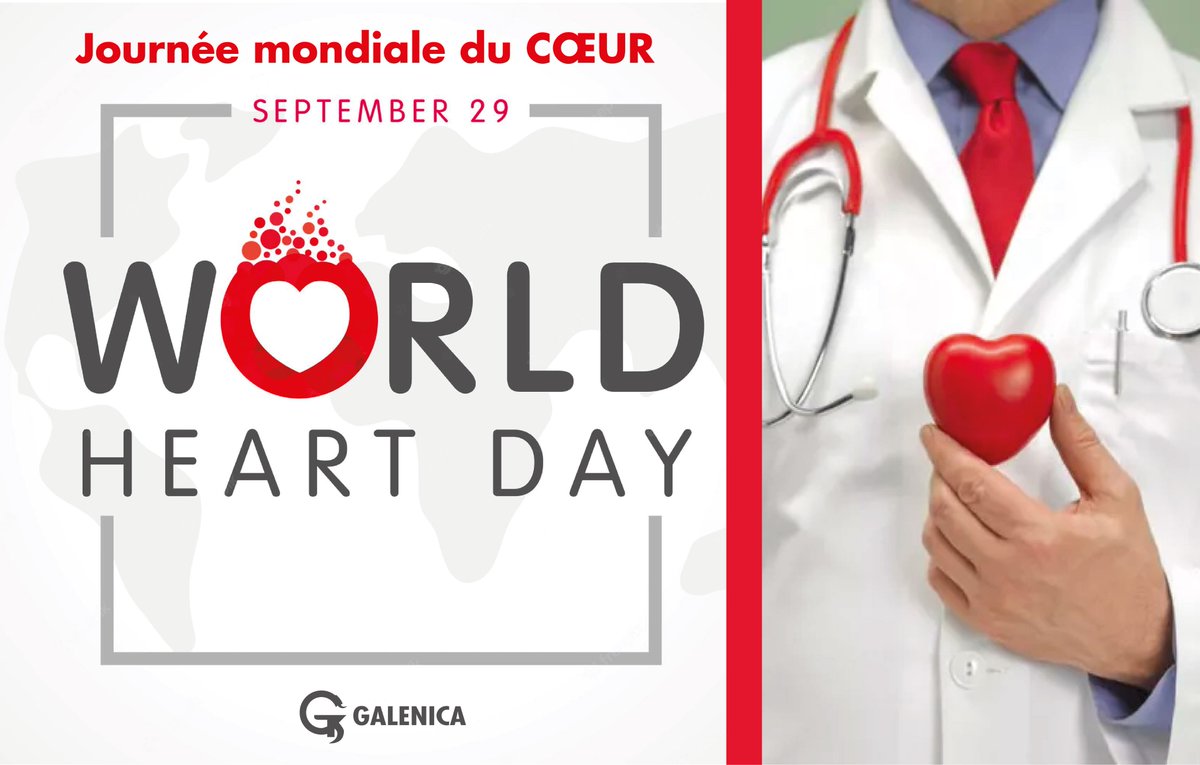 #GALENICA
#JournéeMondialeDuCœur #29septembre #WorldHeartDay
#risquecardiovasculaire #cardiology #heartfailure