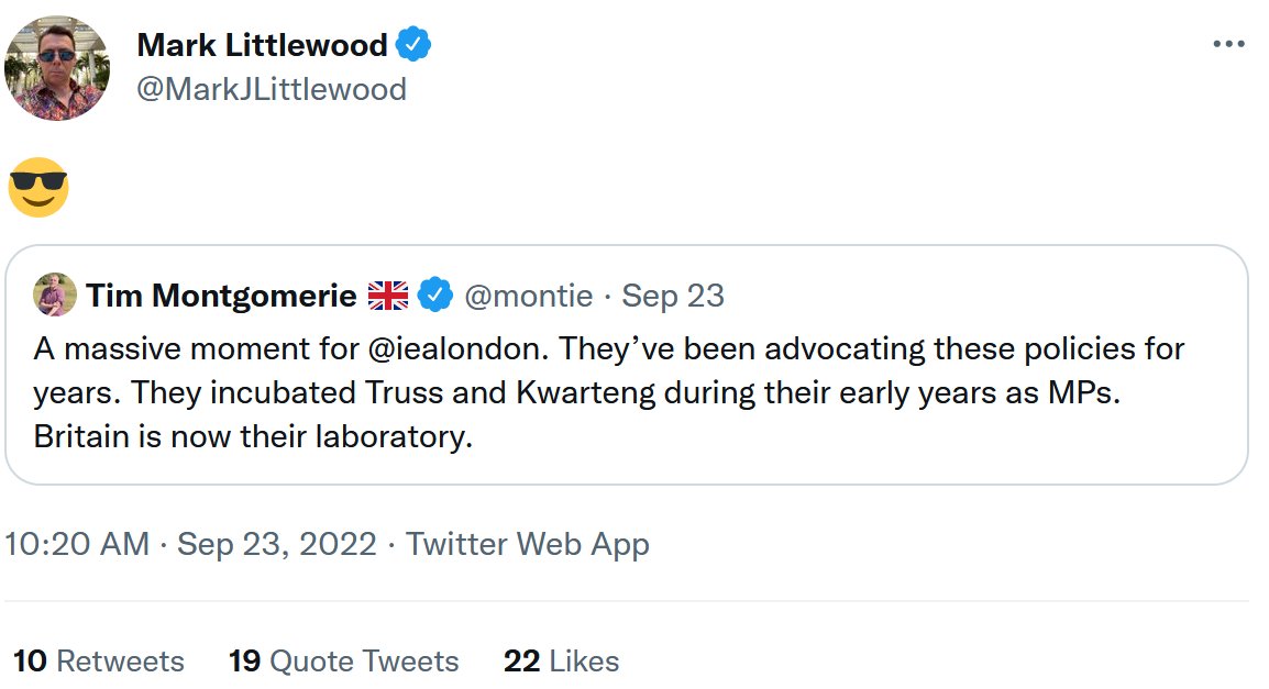 GeorgeMonbiot's tweet photo. They've become so powerful, and so arrogant with it, that they're now flaunting their anti-democratic hold over this government. No one elected these creeps. No one consented to them taking over. 
Here's the head of the IEA, Mark Littlewood. https://t.co/nn6WsACDkG