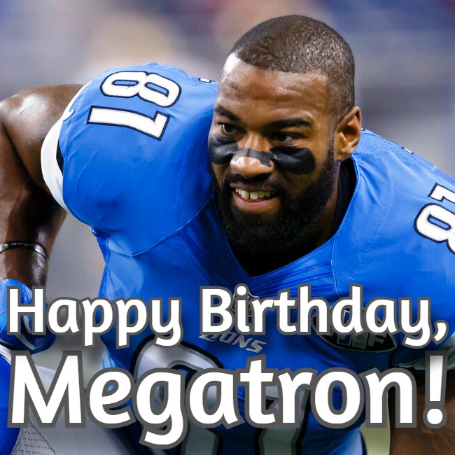  HAPPY BIRTHDAY!  Hall of Famer Calvin Johnson turns 37 today. 