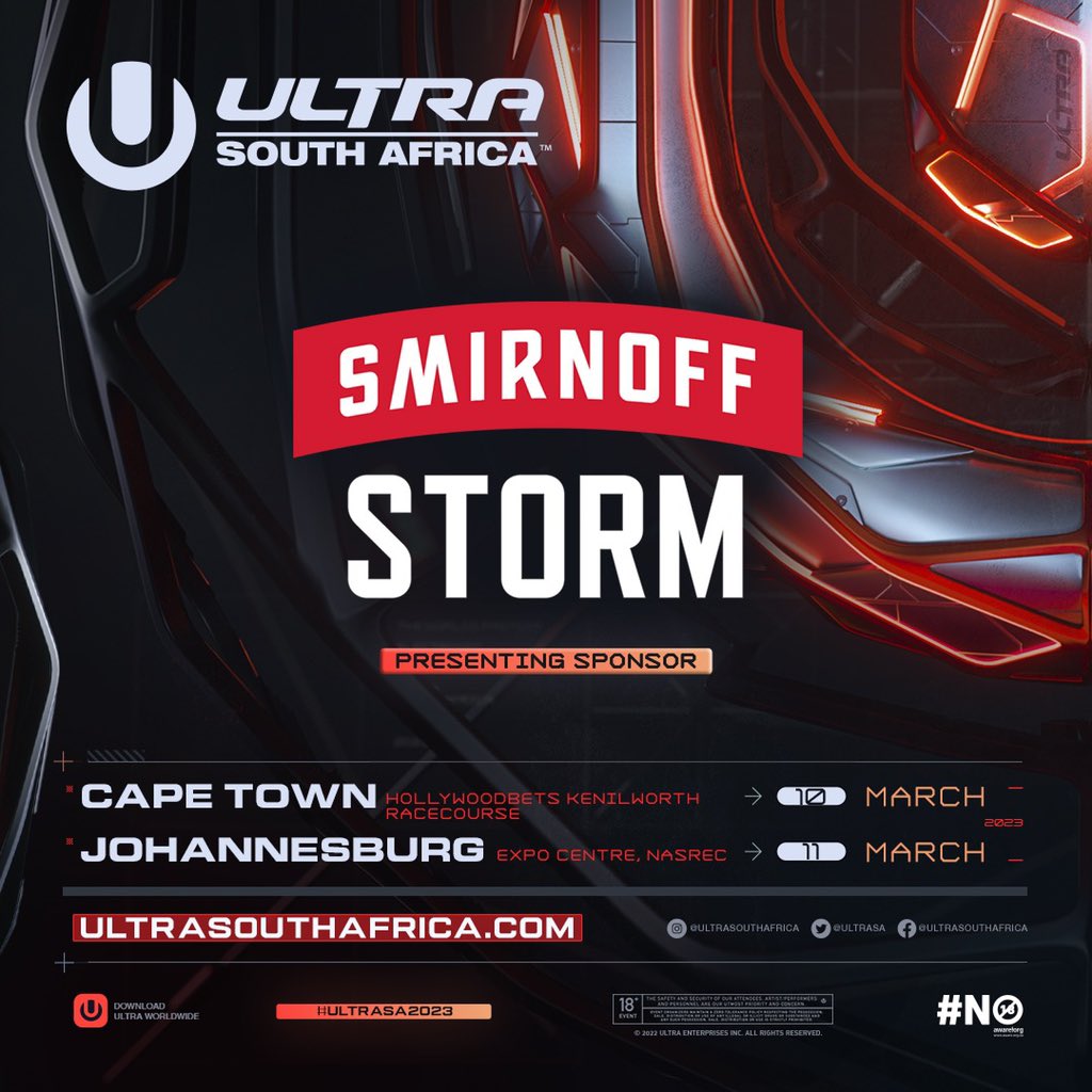 The perfect mix is here! 💫 #UltraSA2023 is proudly presented by #SmirnoffStorm #UltraSAxStorm