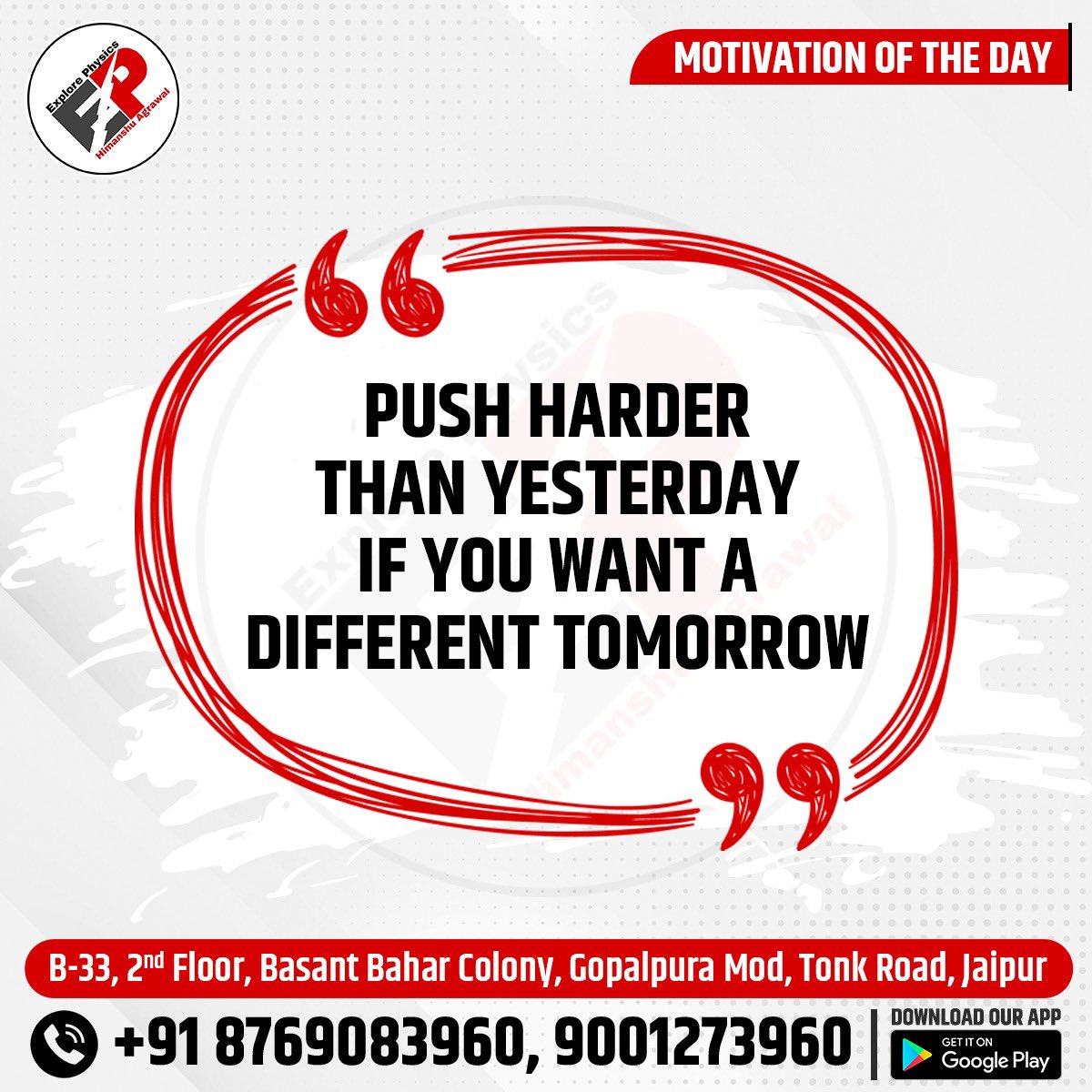 explore_physics's tweet photo. “Hard work is the key to success”.
#motivation #MotivationalQuotes #csirnet #physics https://t.co/KJq41cG9aA