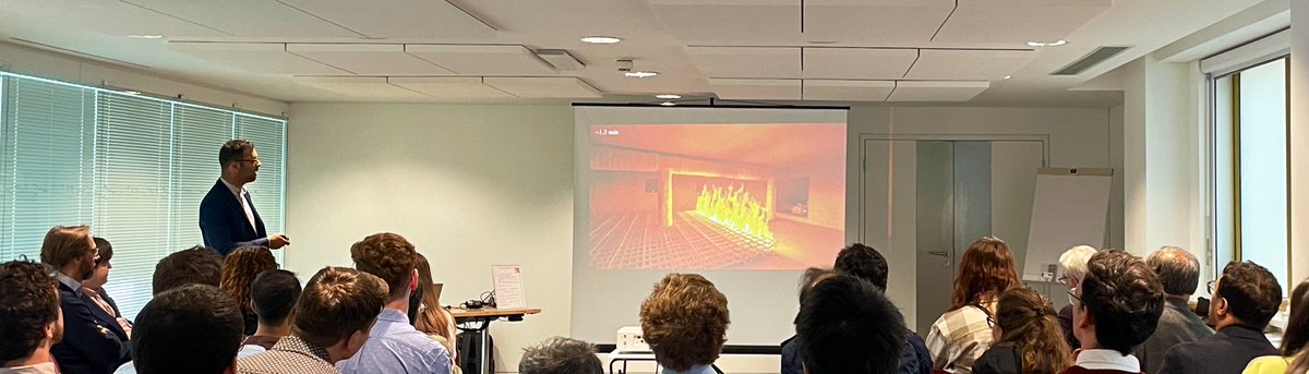 Prof Guillermo Rein. π₯π‘οΈππͺπΈπ¬π§ (@guillermorein) on Twitter photo And now Panos from Arup is presenting our timber fire experiments in very large compartments.
<a href="/PanosArupBD/">Panos Kotsovinos</a> ππ» And now Panos from Arup is presenting our timber fire experiments in very large compartments.
<a href="/PanosArupBD/">Panos Kotsovinos</a> ππ»