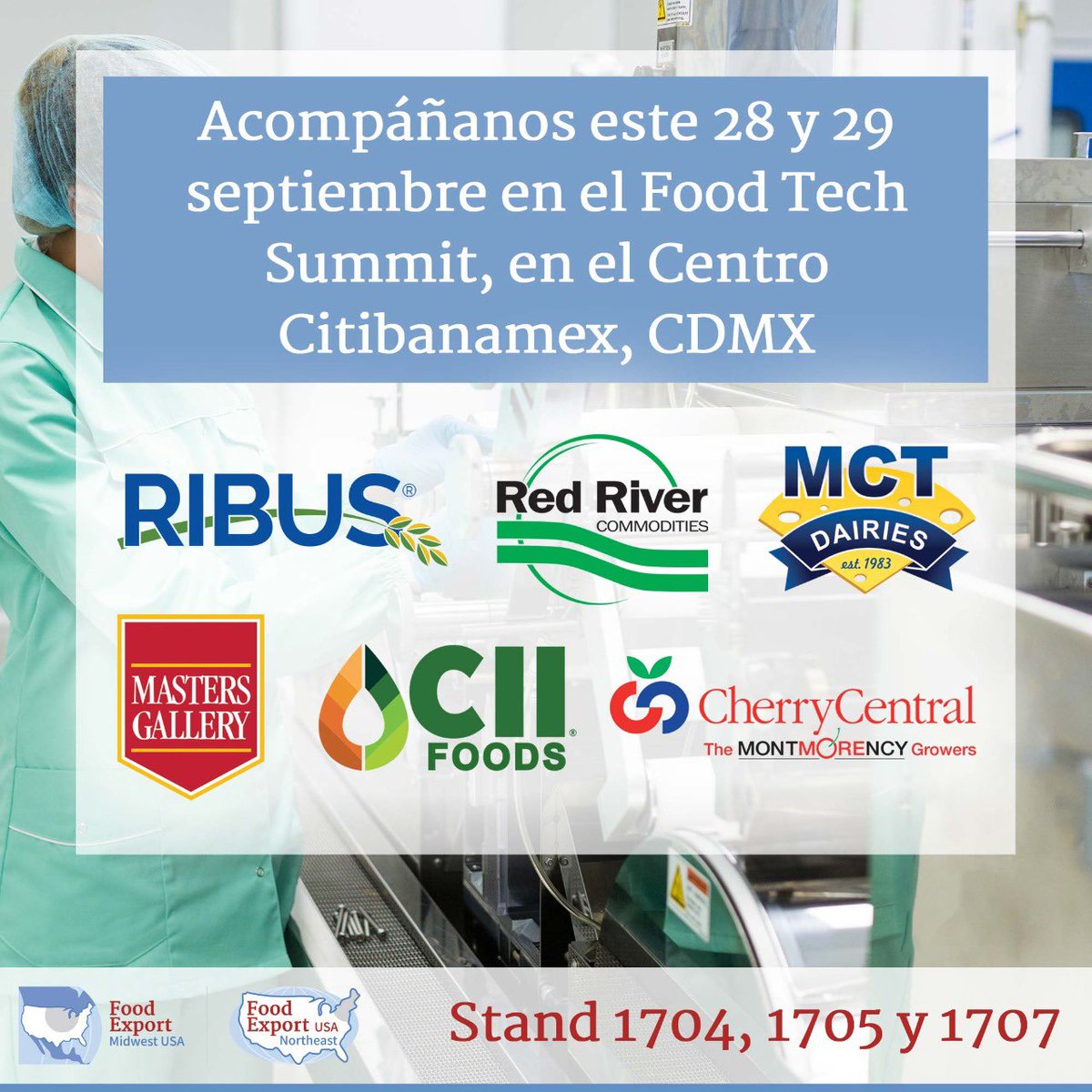 mercalimentos's tweet photo. Hoy el segundo dia de @FoodExports en el #foodtechsummit #CentroBanamex No dejes de visitarnos !! https://t.co/P8eWUpefB6