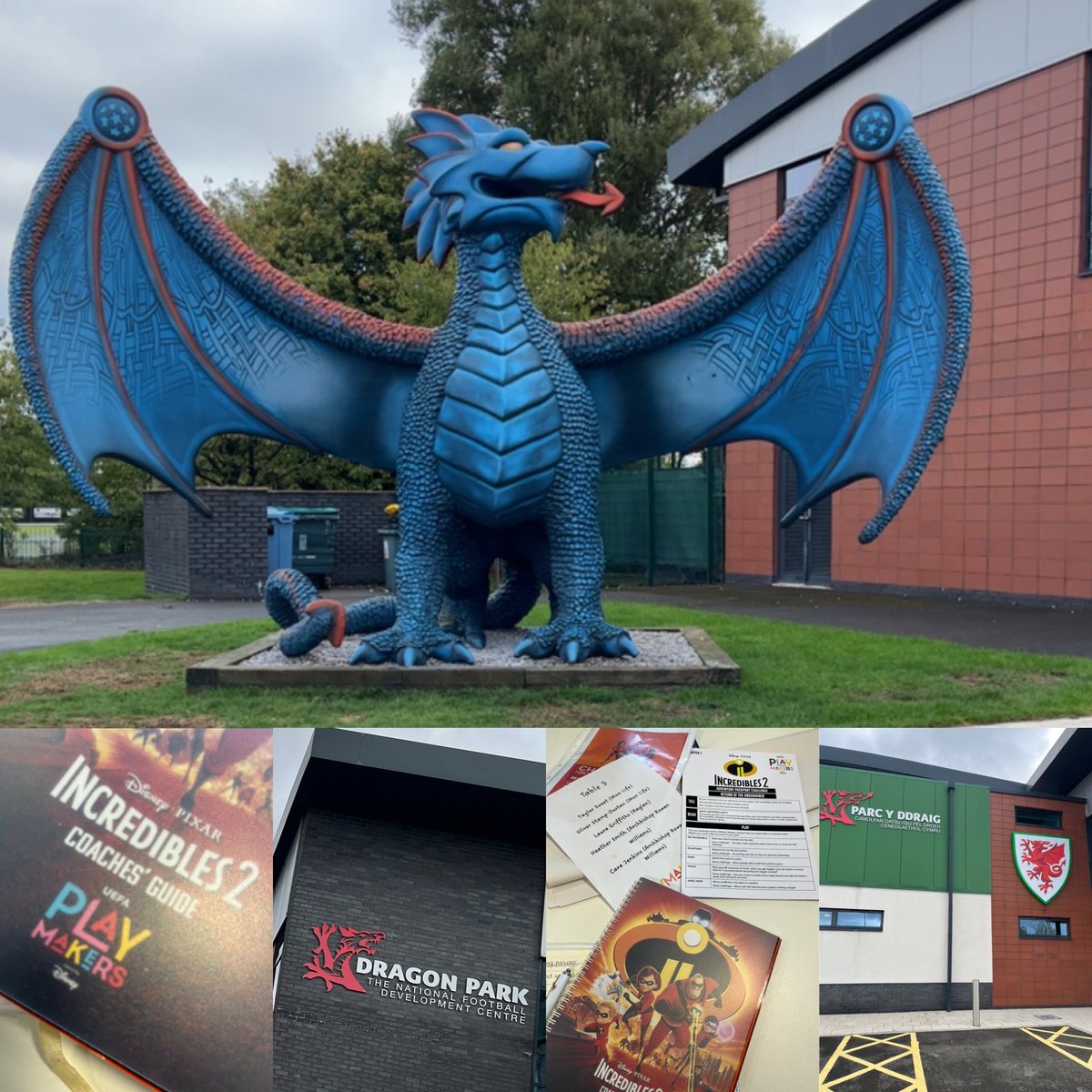 RagLGriffiths's tweet photo. A fab morning so far training with #UEFA and the @FAWales all thing football ⚽️ and Disney!#UEFAplaymakers   #disney @RaglanVC #RaglanY2 https://t.co/GxLuup34i9