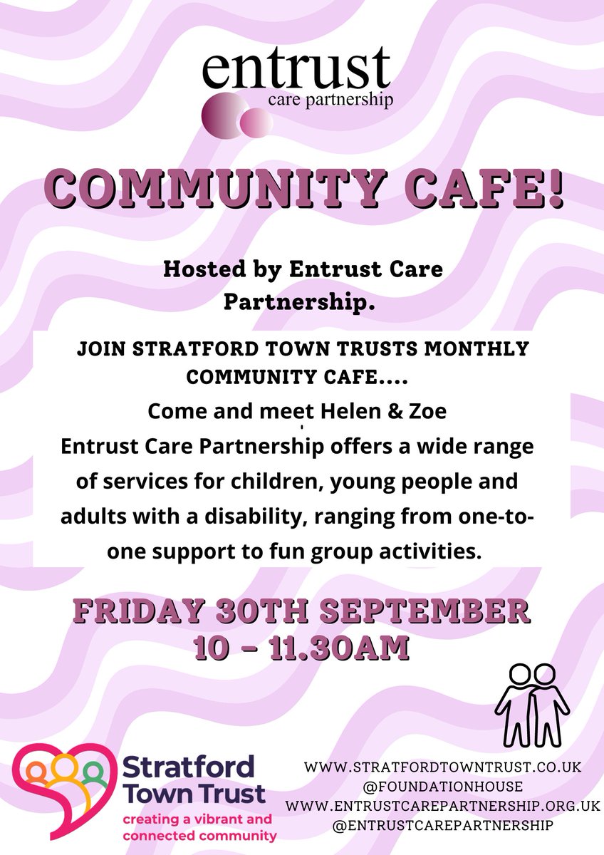 F0undationHouse's tweet photo. TOMORROW @EntrustCP will be hosting our community cafe. Come and enjoy free tea &amp; cake and hear more about the wonderful work of this organisation. See you then! https://t.co/Iyz76jPGkT