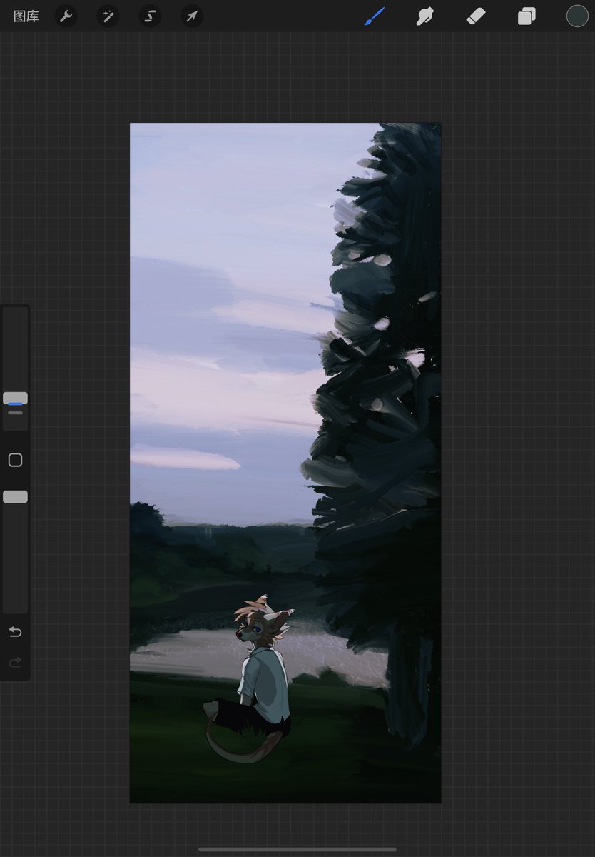 Lebye_10's tweet photo. #furryart  The same painting, two seasons! https://t.co/OwOAAOWArY