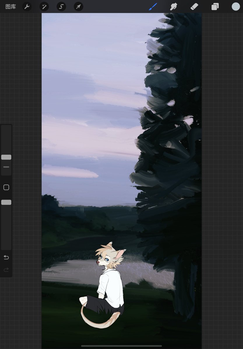Lebye_10's tweet photo. #furryart  The same painting, two seasons! https://t.co/OwOAAOWArY