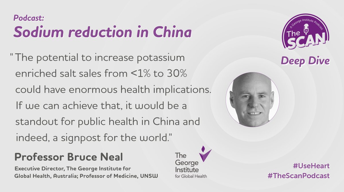 GeorgeInstUK's tweet photo. 💬 In the latest #TheScan podcast, @BruceNeal1 discusses the #SSaSS study, describing how using salt substitutes can reduce 💓 disease
🌐Drawing learnings from China, he outlines the global impact
🎙️Listen now: https://t.co/Ns2FcAXpsy
#UseHeart @ImperialMed @ImperialSPH https://t.co/w1oT2ODMqc