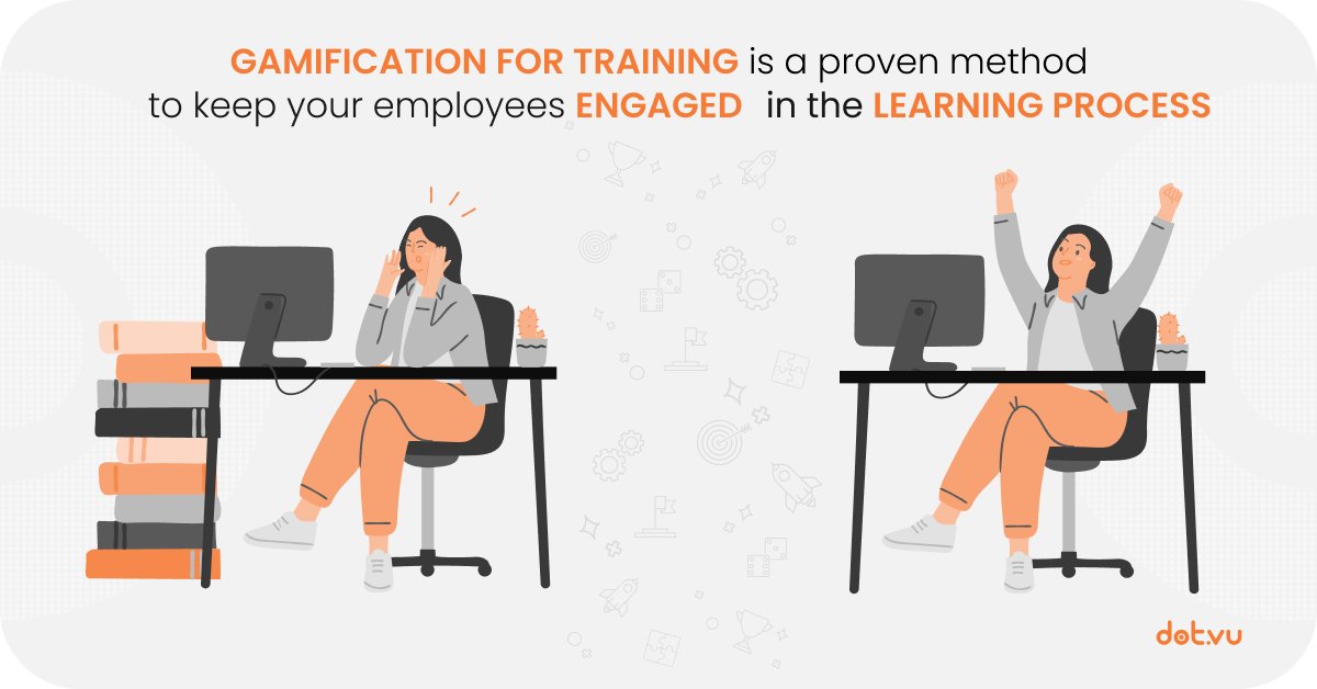 Dot__vu's tweet image. 👈 This is what employees look like when they read text-heavy PDF documents. 

👉 AND this is what they look and feel like when they learn and acquire new skills through #gamification 🎮 

Do you use gamification in corporate training? If not, you SHOULD! 

#gamificationlearning