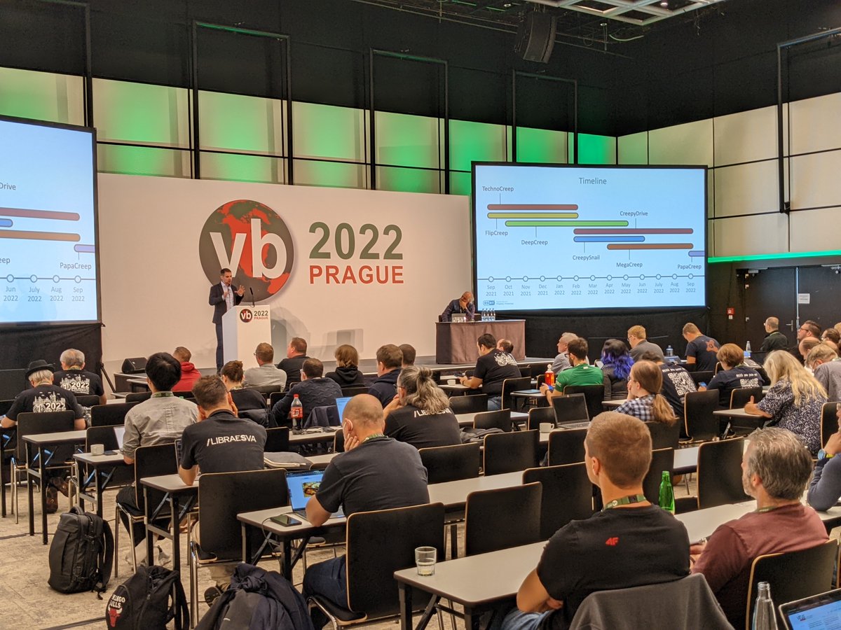#ESETresearch is happy to be back at @virusbtn in person! Today, @Robert_Lipovsky presented research by Matias Porolli about #POLONIUM’s new implants deployed against targets in Israel 🇮🇱 #VB2022 virusbulletin.com/conference/vb2… 1/2