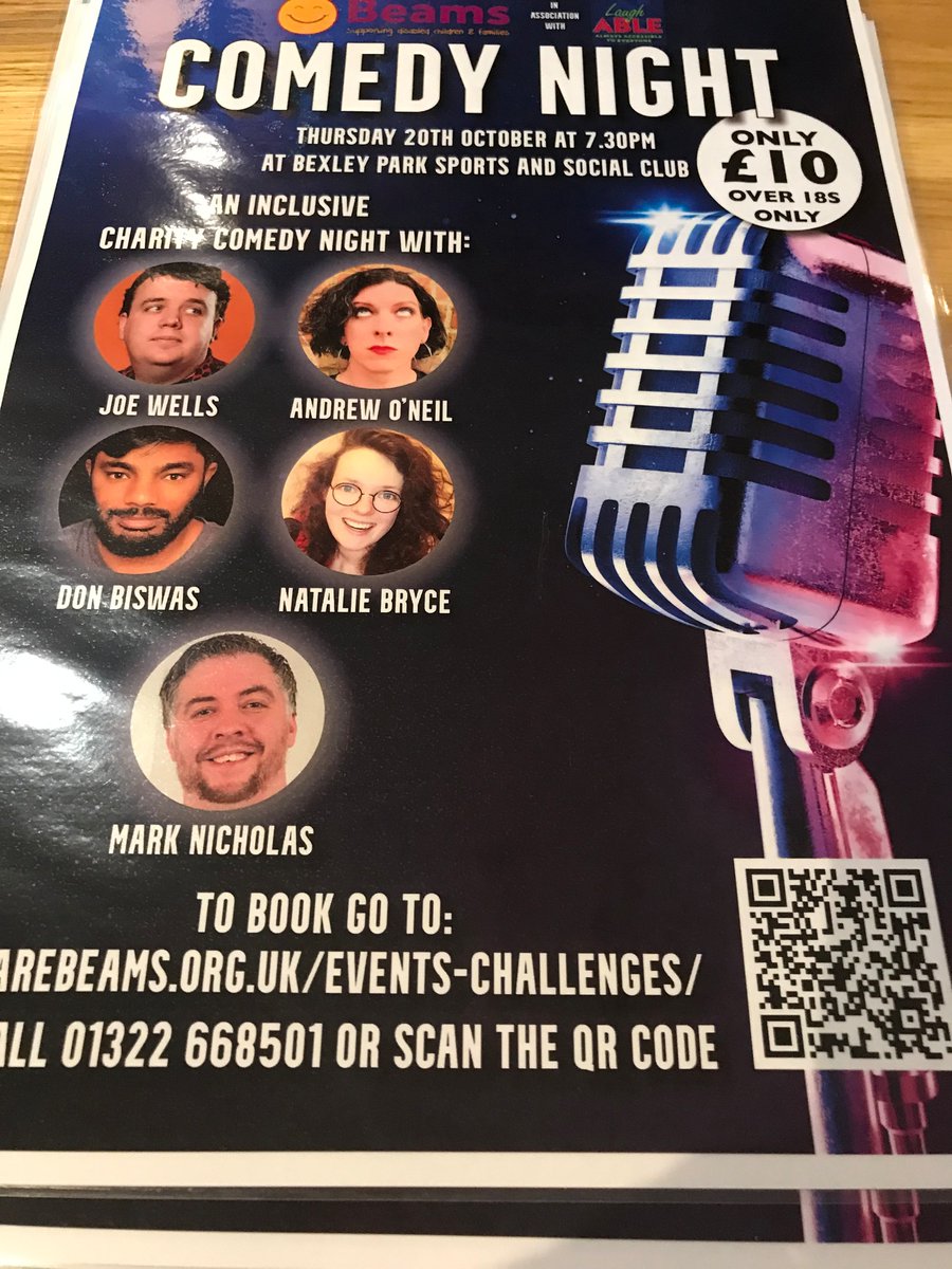 SAVE THE DATES!! 

 Come along to 2 of our fantastic Comedy Nights! 
“We Are Beams” Charity Comedy Night Thursday 20th Oct and 
“Rich Wilson”  and  guests on Friday 28th October!! 

Tickets now available!