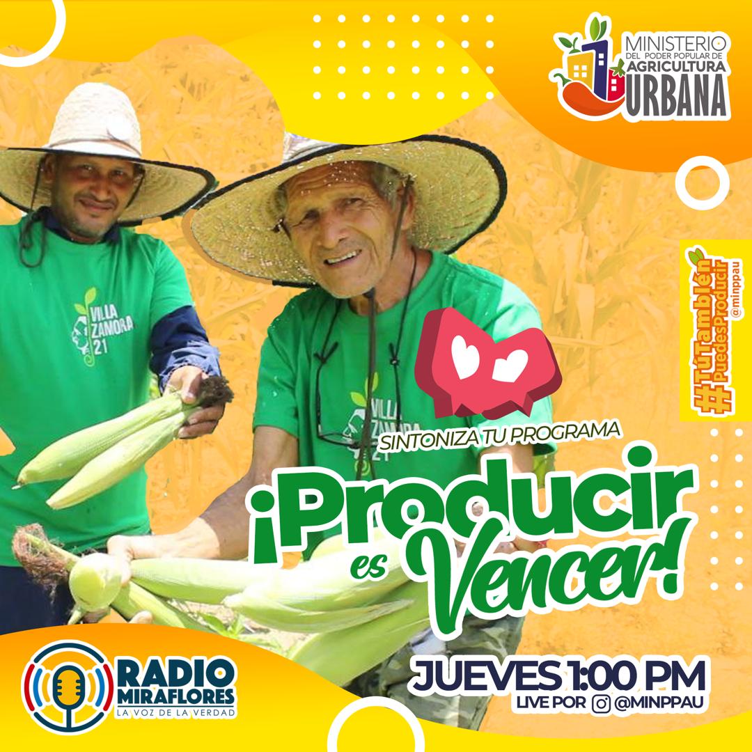 Sintoniza tu programa radial #ProducirEsVencer todos los jueves a la 1:00pm a través de la señal de <a href="/SomosRMNoticias/">Radio Miraflores #LaVozDeLaVerdad</a> 

#VenezuelaInexpugnable #29Septiembre