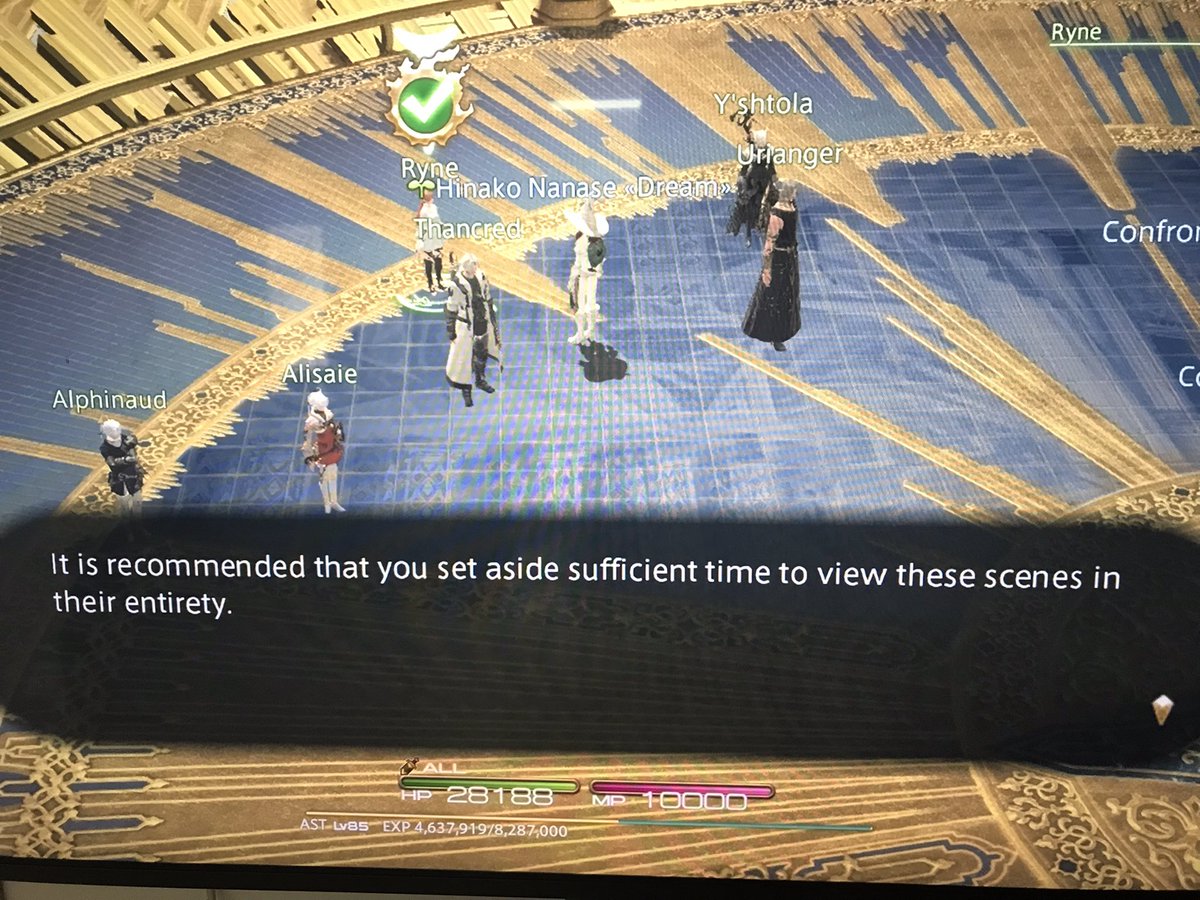 BaconstacheTV's tweet photo. My fav message in FF, it translate to: Go grab some coffee and lean back😂 https://t.co/Wc039sa9ax