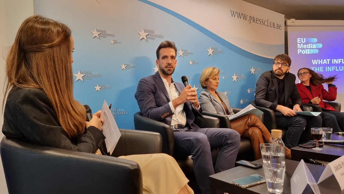 Our first panelist, <a href="/HankeVela/">Jakob Hanke Vela</a>, <a href="/POLITICOEurope/">POLITICOEurope</a> ‘s Brussels Playbook author, is taking the stage to reflect on this edition of the #EUMediaPoll during our panel debate.