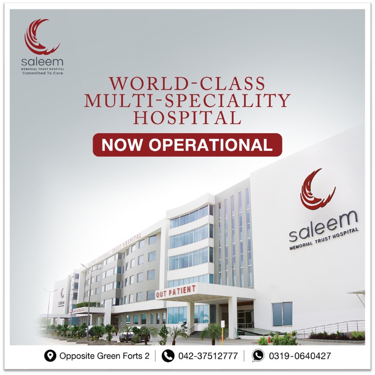 saleem_trust's tweet photo. Saleem Memorial Trust Hospital – A State-of-the-Art Hospital in Lahore is now operational. Quality healthcare is now within your reach.
Visit: https://t.co/nT16wWMyWt to learn more.
#SMTH #SaleemMemorialTrustHospital #WorldClassHospital https://t.co/L0cqJnJk6a