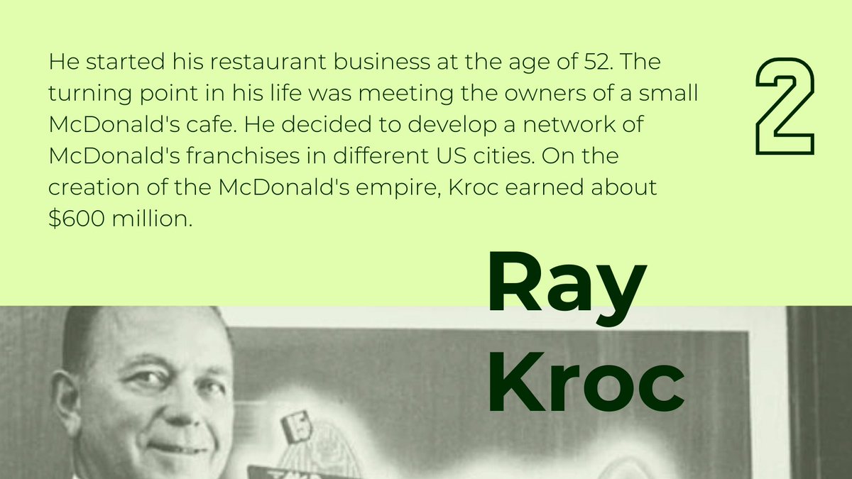 pitch_avatar's tweet photo. 4 entrepreneurs who started their businesses in their 40s
⠀
💻 Reid Hoffman
🍔 Ray Kroc
👗Christian Dior
⠀
🦸♂️ Stan Lee
Scroll through to read more stories.
#entrepreneurs #businessideas #linkedinn #dior #marvel #mcdonald's https://t.co/ctXKG71Ei4