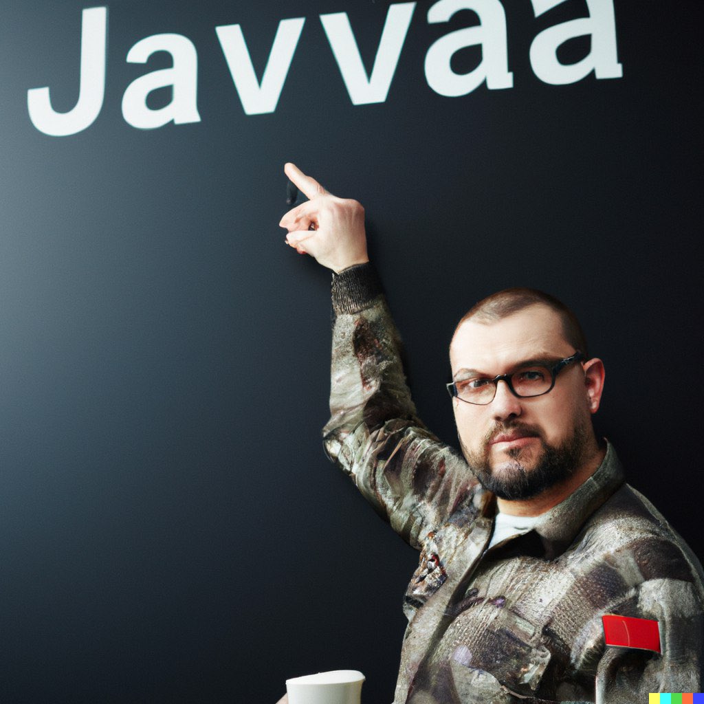 Previously I’ve generated a picture of “java developer”, as seen by Stable Diffusion network.

Now I did the same with DALL-E, and its equally hilarious:
labs.openai.com/s/OU6CgoiOCr5G… #dalle