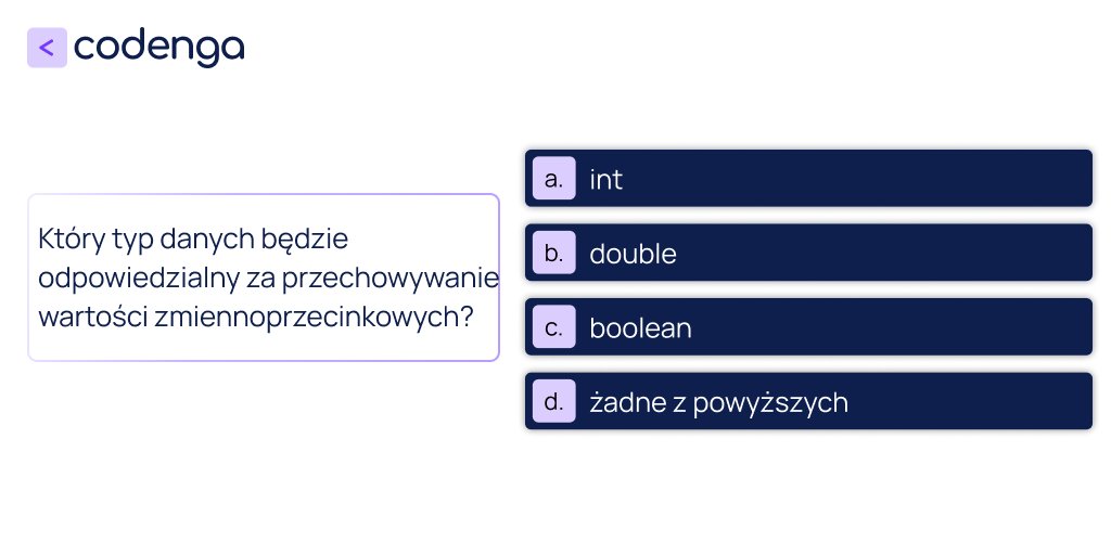 codenga_pl's tweet image. 🟣 Znasz odpowiedź na postawione pytanie? Podaj ją w komentarzu!

Po więcej zadań zaobserwuj i zostań z nami na dłużej 💜

#programowanie #kodowanie #programista #naukaprogramowania #codenga #codengaQuiz #kursyonline #naukaonline #szkolenieonline