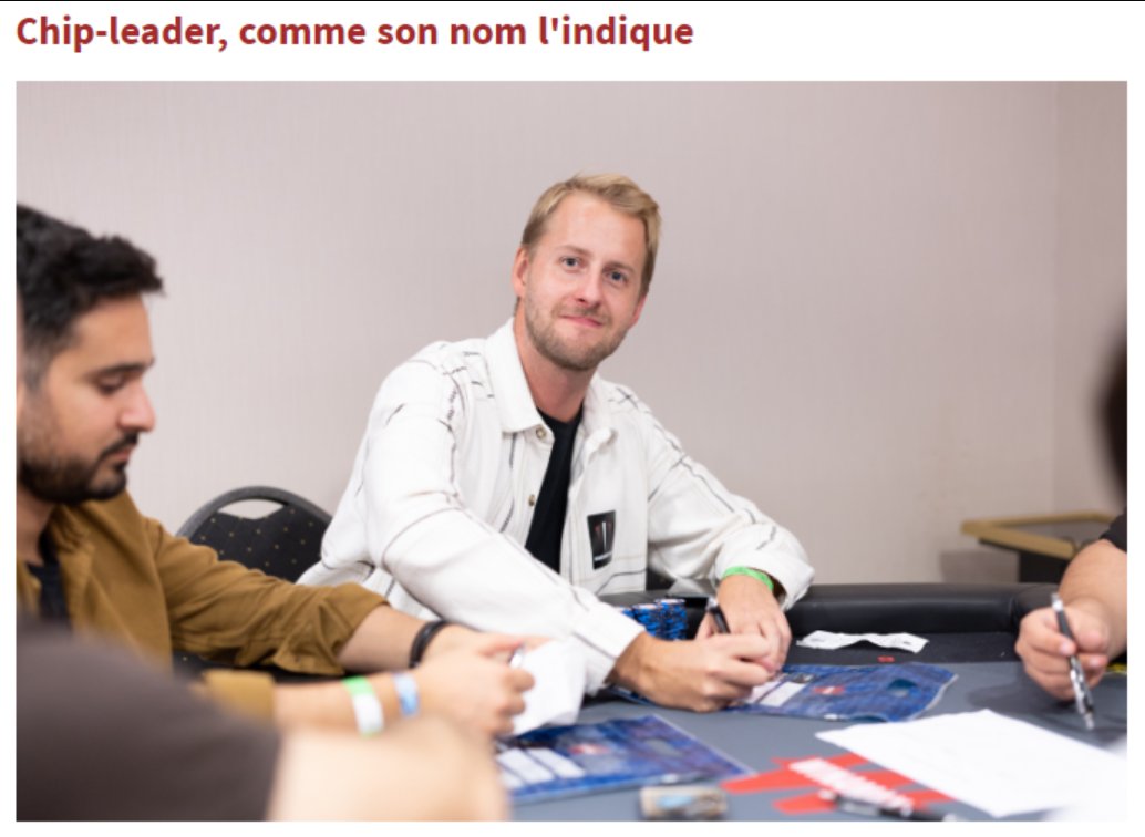 <a href="/PokerParagon/">Paragon MTT Poker School</a> au WPO Bratislava !

10 membres du groupes sont présent cette semaine au WPO de <a href="/Winamax/">Winamax Poker 🔞</a>, et après déjà une TF de Romain mardi soir, c'est au tour du coach <a href="/biingros/">Gros Benjamin</a> de s'illustrer en tant que CL du day1 sur le main event !

winamax.fr/reportages_win…

GG Coach !