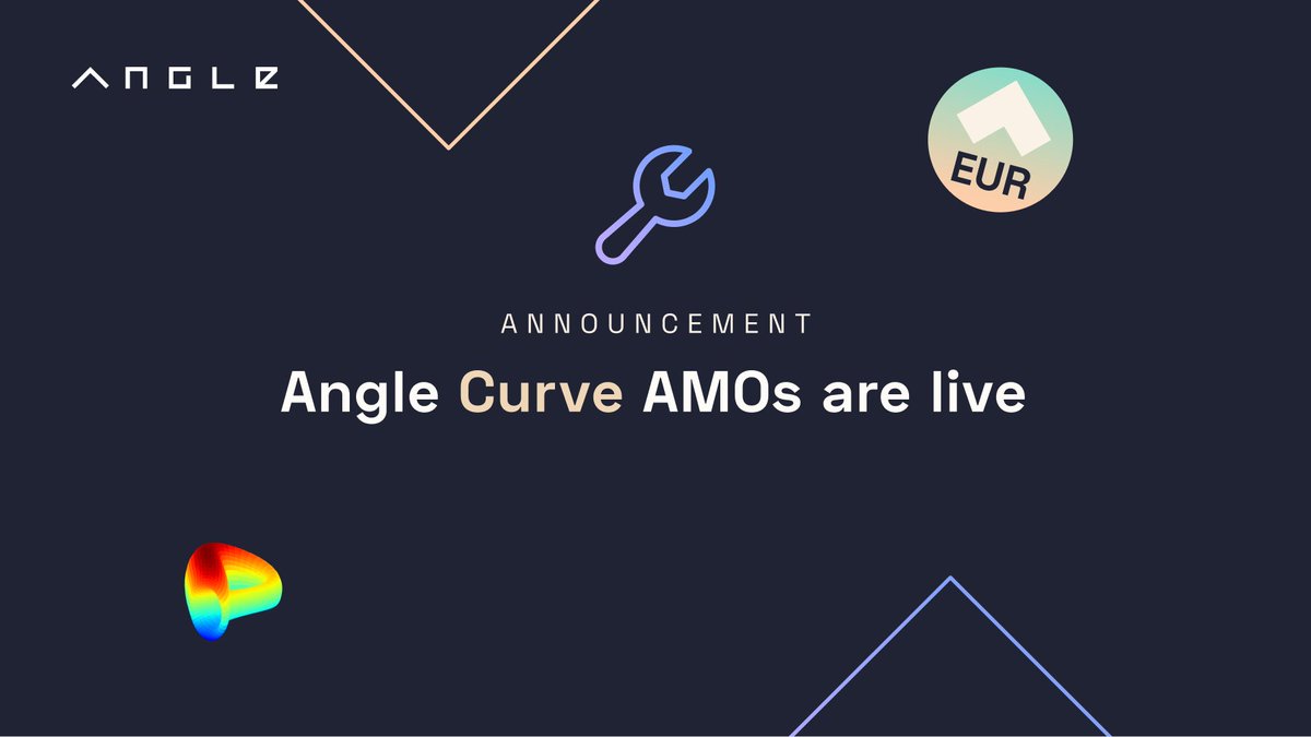 Angle π (@angleprotocol) on Twitter photo π¨ Angle <a href="/CurveFinance/">Curve Finance</a> Algorithmic Operations are officially live!
πͺ The protocol can now mint agEUR in the agEUR-EUROC pool on Curve when it is imbalanced and stake its LP tokens on <a href="/StakeDAOHQ/">Stake DAO</a> and <a href="/ConvexFinance/">Convex Finance</a>, automatically and through trustless smart contracts. π¨ Angle <a href="/CurveFinance/">Curve Finance</a> Algorithmic Operations are officially live!
πͺ The protocol can now mint agEUR in the agEUR-EUROC pool on Curve when it is imbalanced and stake its LP tokens on <a href="/StakeDAOHQ/">Stake DAO</a> and <a href="/ConvexFinance/">Convex Finance</a>, automatically and through trustless smart contracts.