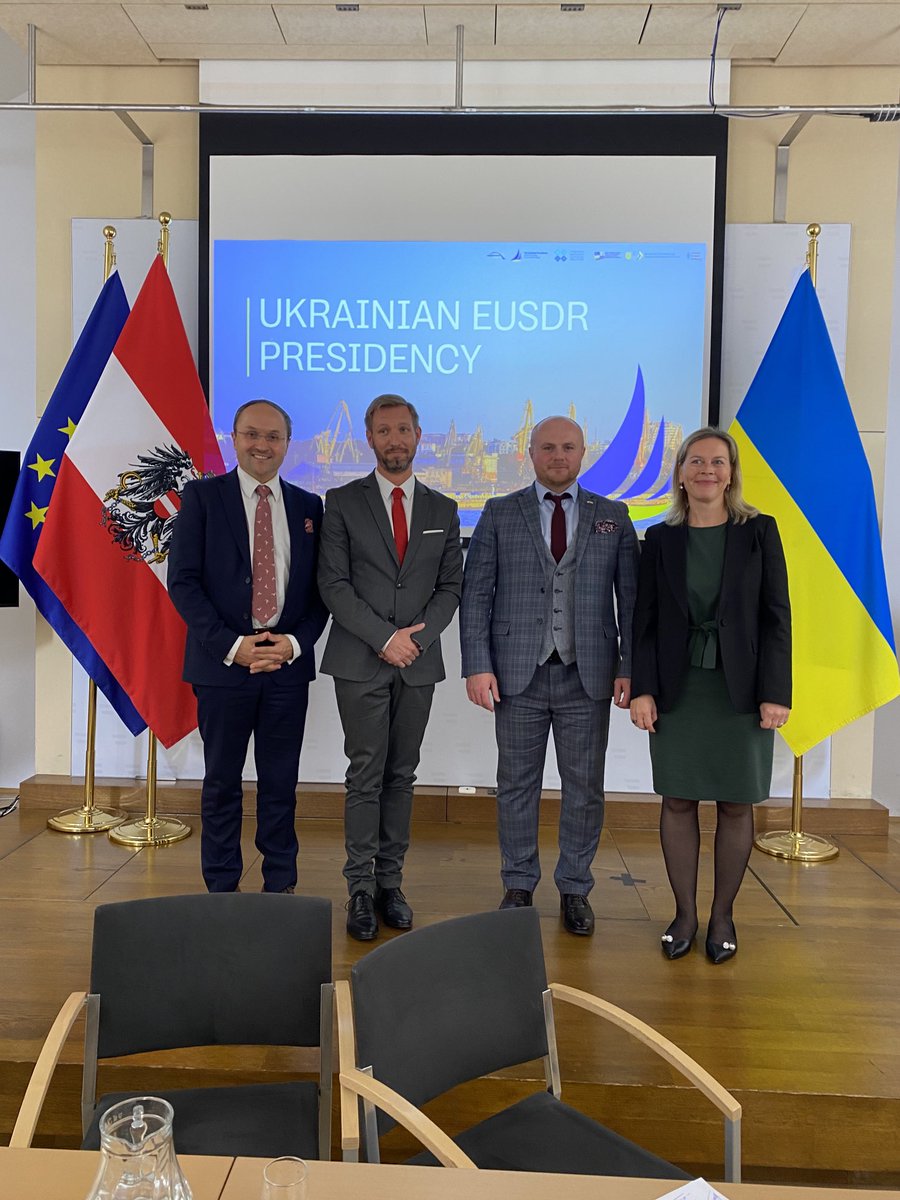 ⁦<a href="/EUSDR/">Danube Region Strategy</a>⁩ Presidency Consultations with the outgoing Ukrainian and incoming Slovenian Chairs in ⁦<a href="/MFA_Austria/">MFA Austria</a>⁩. ⁦⁦<a href="/UA_EUSDR/">UAPresidency_EUSDR</a>⁩ ⁦<a href="/PA10_EUSDR/">Danube Strategy PA10 Capacity & Cooperation</a>⁩ ⁦<a href="/petrcacc/">Petra Česen Čatar</a>⁩