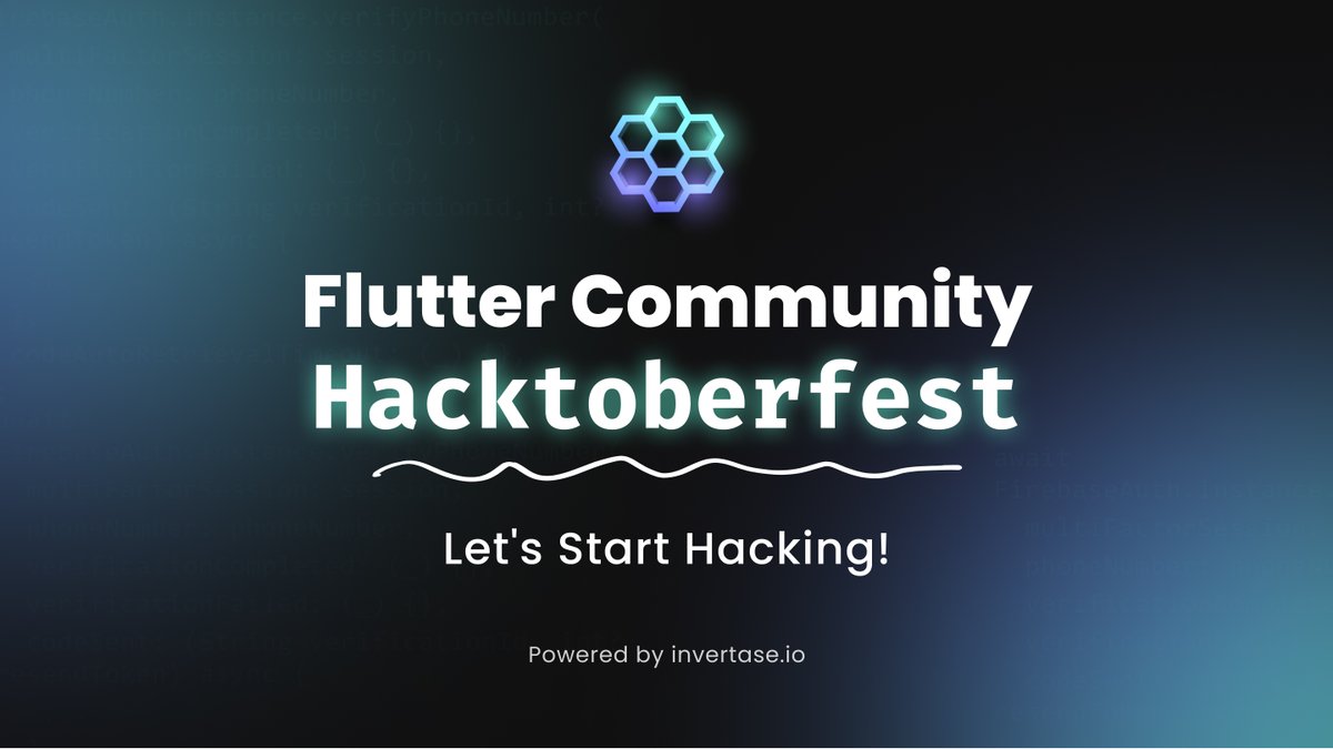 invertaseio's tweet photo. Are you ready for #Hacktoberfest? We are more than ready! 🤩

This October, together with @FlutterComm and our partners, we're launching a special program for #Flutter &amp; #Dart 💙 
Many prizes including the beloved mascot Dash! 🎁

Let's find out about the prizes 👇🏻👀 https://t.co/ZLGbPKUmzT