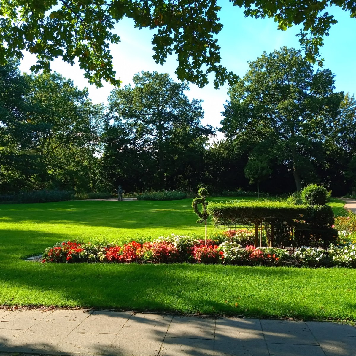 Den Abschluss der Serie mit Geestemünde-Plätzen bildet diese und nächste Woche der Bürgerpark.

Hier ist der Rosengarten mit dem Pianospieler, dem singenen Hein Mück und der Möglichkeit, lebensgroßes Schach zu spielen. Und natürlich mit den Rosen. 🌹