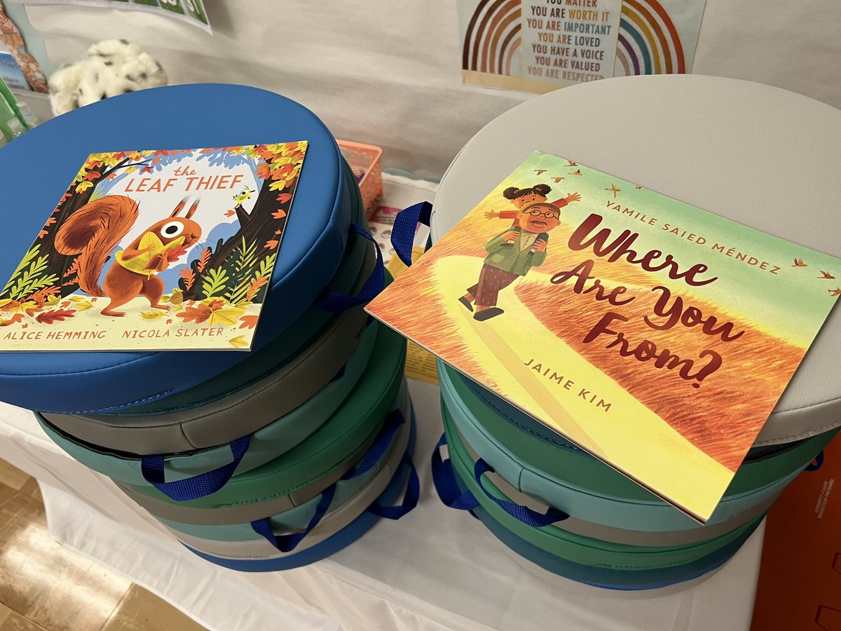 Walk into my room this morning to the best surprise ever. Flexible seating options and 2 new books for our library. Such a a lucky gator! My heart is so full! 🤍