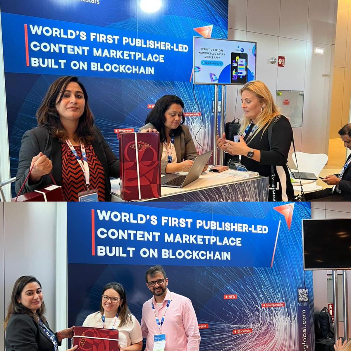 NinestarsGlobal's tweet photo. Hello speakers, we know you are busy in #wnmc22 but this is a gentle reminder to collect your goodie bags from #Ninestars booth no: 21 (next to Wan-Ifra booth).
#PRANA #web3 #innovation #futurism #technology #mediaintelligence #Ninestars https://t.co/VZtcEu3kuE