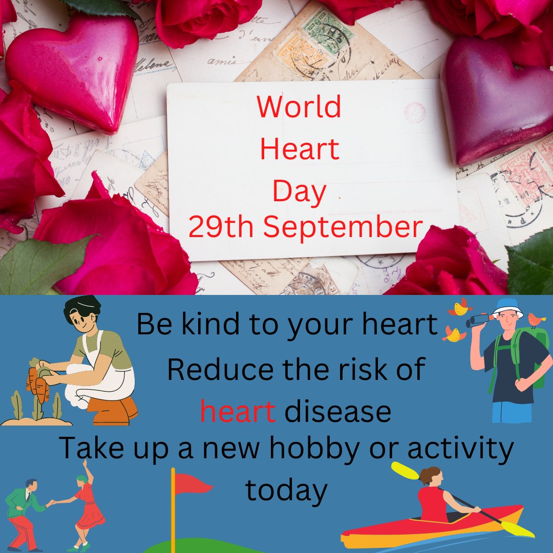PerspicuousNews's tweet photo. On #WorldHeartDay @PerspicuousNews familiarise yourself will how to reduce your risk of #HeartDisease
#gardening #dancing #golf #kyaking #CVD #useheart #hobby https://t.co/hE8lwnNnRF