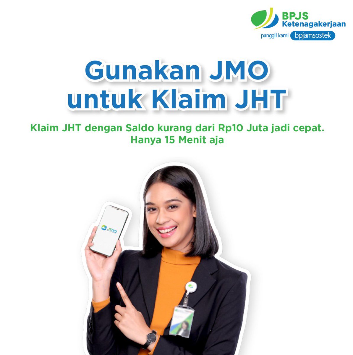 BPJSTKinfo's tweet photo. Sahabat, kamu bisa lho melakukan pengajuan klaim Jaminan Hari Tua mu melalui aplikasi JMO. Hanya dengan 15 menit, klaim JHT di bawah 10juta bisa bisa jadi lebih mudah dan cepat.

Kunjungi https://t.co/eFTm00FmVg untuk informasi seputar jaminan sosial ketenagakerjaan. https://t.co/7i2YsyKo30