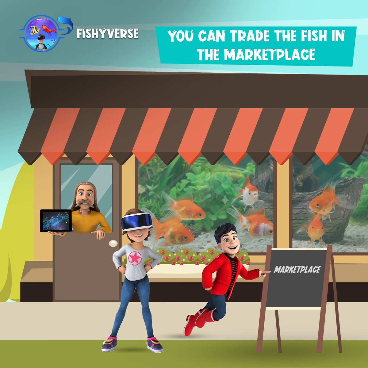 Fishyverse's tweet photo. Fishyverse : 
You can trade the fish in the marketplace
Website : https://t.co/I95agPkxBR
Medium : https://t.co/ZV0zuFE6o8 
#fishyverse #fishing #fishingtrip
#NFT #NFTCommunity #nftart #NFTGiveaway #NFTartist
#BNB #BNBChain #BinanceSmart https://t.co/6Mat6NxDEc