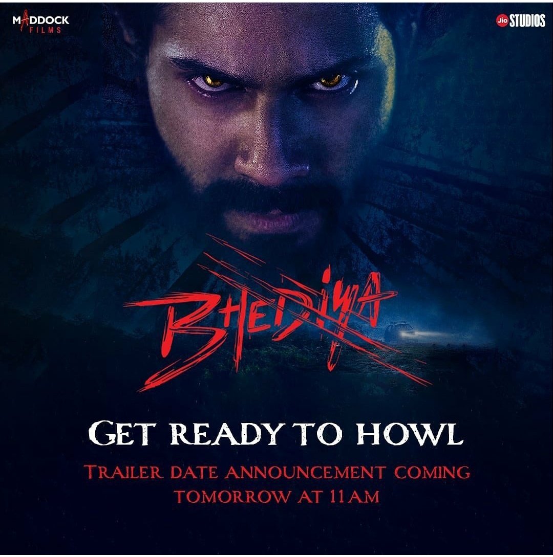 Can't wait to see @Varun_dvn as the one and only #Bhediya. Get ready for a visual delight..Trailer date announcement out tomorrow 🐺 @kritisanon @amarkaushik #Bhediya #VarunDhawan #KritiSanon #AmarKaushik