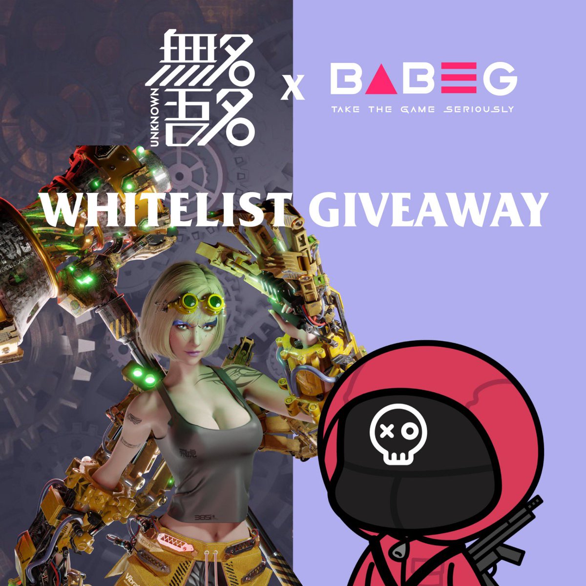 🎁 Giveaway 🎁
Unknown___nft 🤝 BabeG

🪙 366 UN Token x 5
👶🏻10 BABEG WL x 10 

To enter:
1. Follow <a href="/Unknown___nft/">Unknown_NFT</a> &amp; @Babegnft
2. Like, RT &amp; Tag 3 best friends
3. Join the community！
discord.com/invite/unknown…

⏰End in 24 hrs

#BabeG #Unknownnft #NFT #WLGiveaway #NFTGiveaway